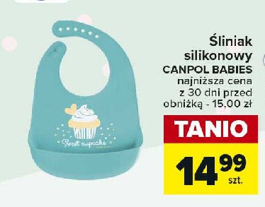 Śliniak silikonowy z kieszenią Canpol babies promocja