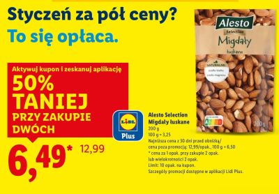 Migdały łuskane  promocja w Lidl