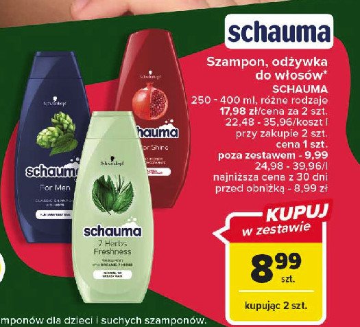 Odżywka do włosów Schauma color shine promocja