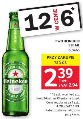 Piwo PIWO HEINEKEN 330 ML promocja w Selgros