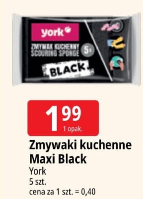 Zmywaki kuchenne Maxi Black York promocja w Leclerc