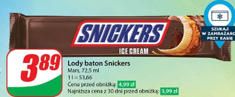 Baton lodowy Snickers promocja