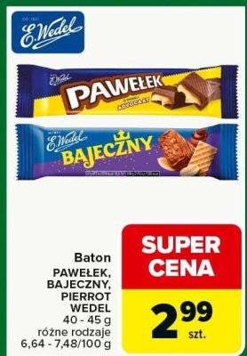 Baton PAWEŁEK, BAJECZNY, PIERROT różne rodzaje promocja w Carrefour Market