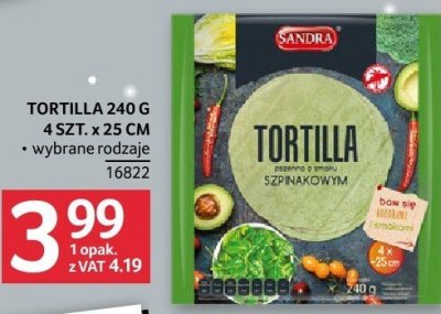Tortilla 240 g 4 szt. x 25 cm promocja w Selgros
