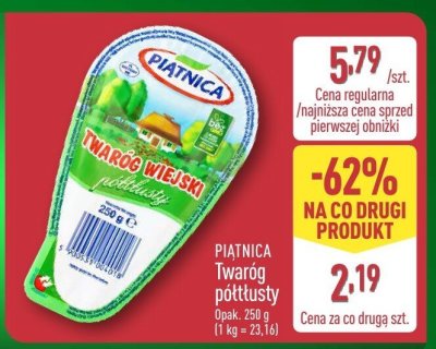 Twaróg półtłusty PIĄTNICA promocja w Aldi