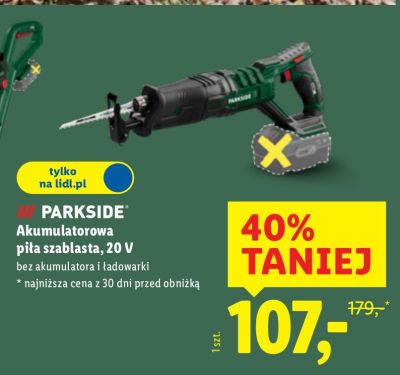 Akumulatorowa piła szablasta 20 V promocja w Lidl