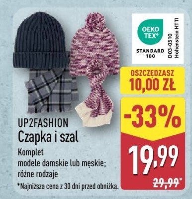 Czapka i szal UP2FASHION promocja w Aldi