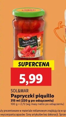 Papryka piquillo grillowana krojona Sol&mar promocja