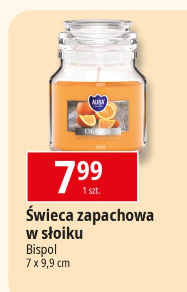 Świeca zapachowa orange AURA promocja