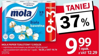 Papier toaletowy Mola promocja w Selgros