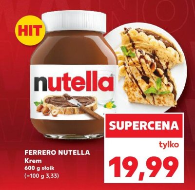 Krem czekoladowy Nutella 600 g  promocja w Kaufland