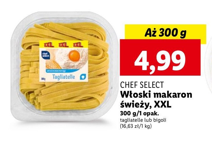 Makaron tagliatelle Chef select promocja