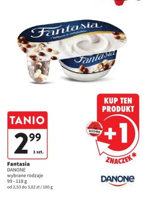 Jogurt Fantasia DANONE wybrane rodzaje promocja w Intermarche