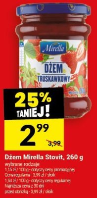 Dżem Mirella Stovit, 260 g promocja w Twój Market
