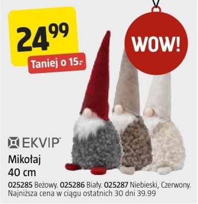 Mikołaj 40 cm Biały promocja w Jula