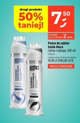 Pasta do zębów Smile More różne rodzaje, 100 ml promocja w Dealz