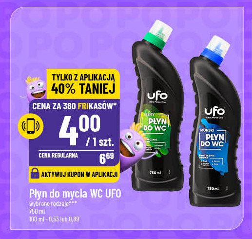 Żel do wc niebieski Ufo promocja