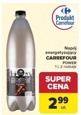 Napój energetyzujący Carrefour Power promocja w Carrefour