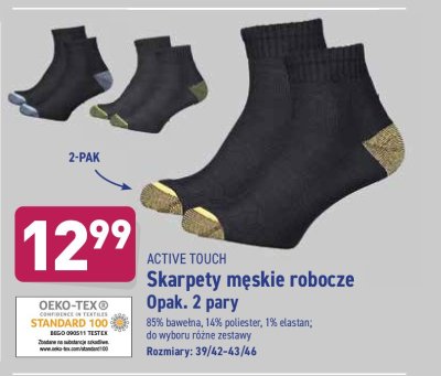 Skarpety męskie 39/42-43/46 Active touch promocja