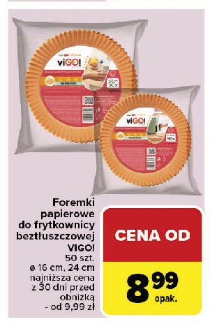 Foremki papierowe do frytkownicy 24 cm Vigo! promocja