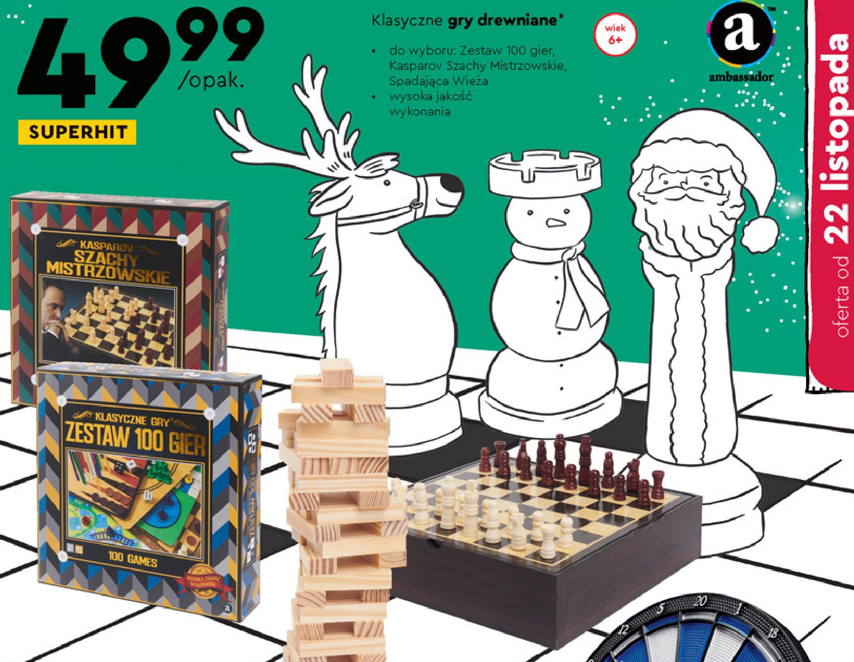 Zestaw 100 gier Ambassador games promocja