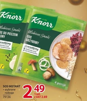 Sos instant Knorr wybrane rodzaje promocja w Selgros