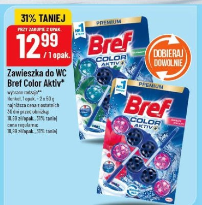 Zawieszka do WC Bref Color Aktiv promocja w POLOmarket