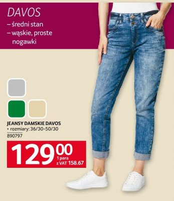 Jeansy damskie Davos promocja w Selgros