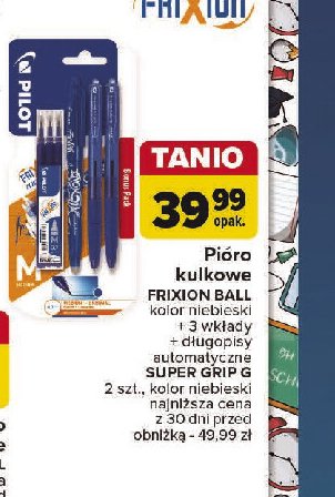 Pióro kulkowe + 3 wkłady PILOT FRIXON promocja