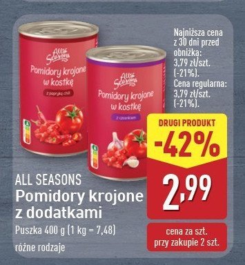Pomidory krojone w kostk臋 All seasons promocja