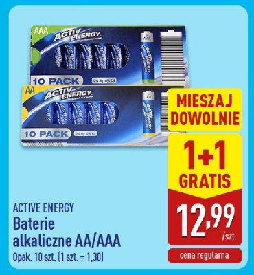 Baterie alkaliczne ACTIVE ENERGY AA/AAA promocja w Aldi
