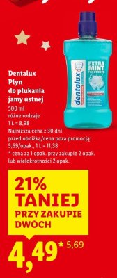 Płyn do płukania jamy ustnej Dentalux promocja w Lidl