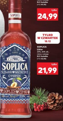 Likier Soplica Śliwka Gorzka Cynamon 23%, 26% alk. 0,5l butelka promocja w Kaufland
