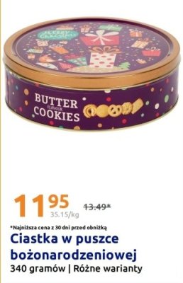 Ciastka w puszce bożonarodzeniowej promocja w Action