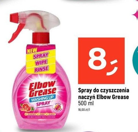 Spray do czyszczenia naczyń ELBOW GREASE promocja