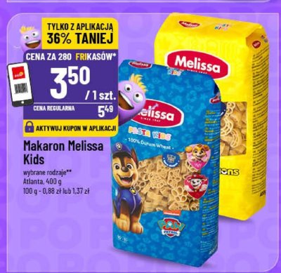 Makaron Melissa Kids promocja w POLOmarket