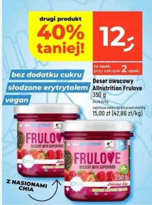 Deser owocowy Allnutrition Frulove 350g promocja w Dealz