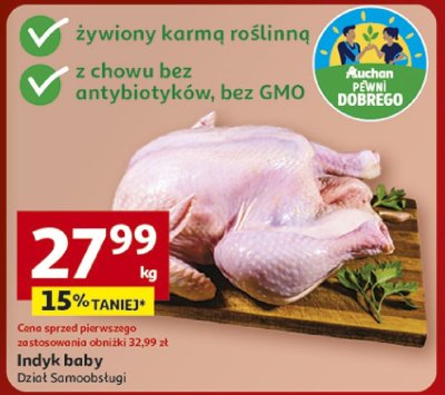 Indyk baby Dział Samoobsługi promocja w Auchan