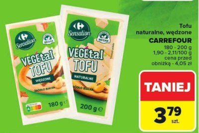 Tofu naturalne, wędzone CARREFOUR promocja w Carrefour