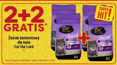 Żwirek bentonitowy dla kota Cat the Lord 5l promocja w POLOmarket