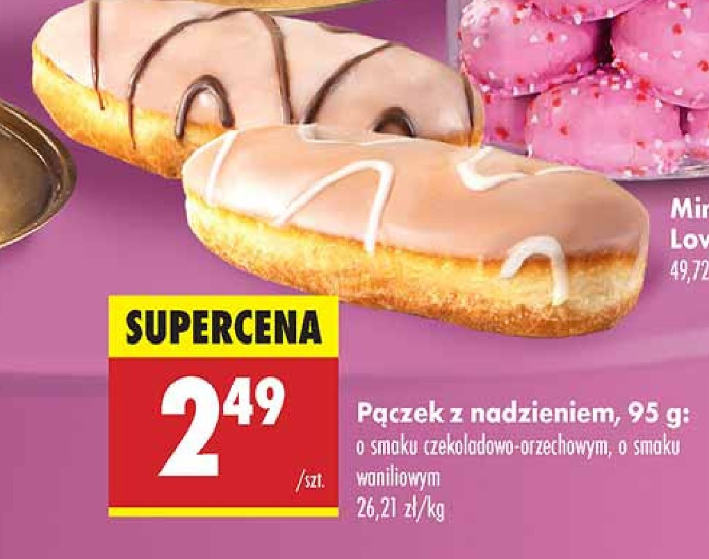 Pączek long z nadzieniem czekoladowo - orzechowym promocja