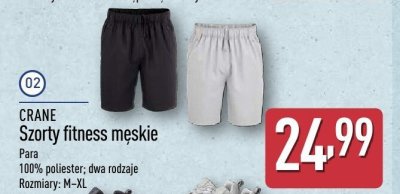Szorty fitness CRANE Szorty fitness męskie promocja w Aldi