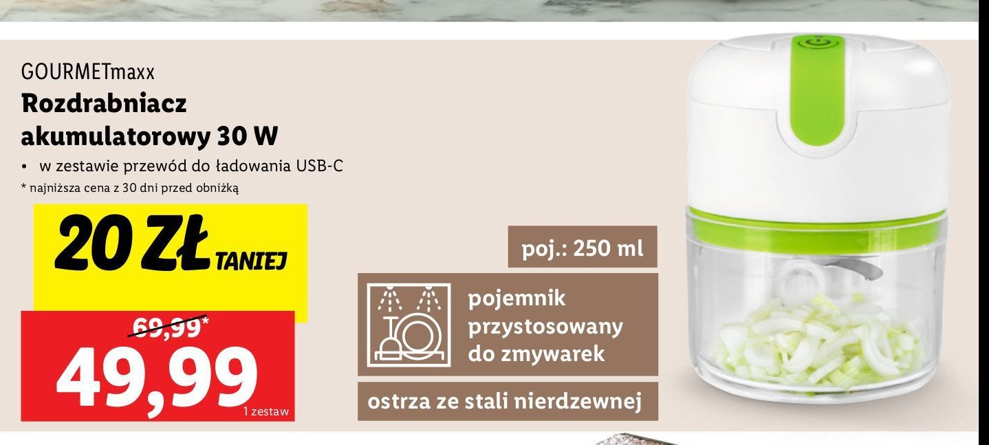 Rozdrabniacz 30w Gourmetmaxx promocja