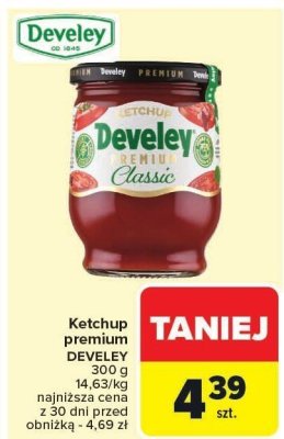 Ketchup premium DEVELEY promocja w Carrefour