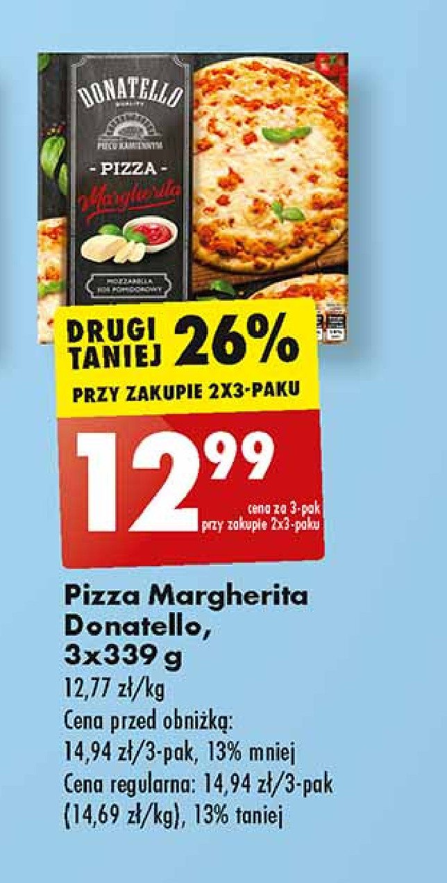 Pizza margherita Donatello pizza promocja