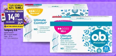 Tampony O.B. Ultimate Comfort promocja w POLOmarket