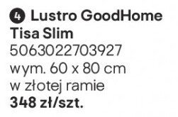 Lustro GoodHome Tisa Slim promocja w Castorama