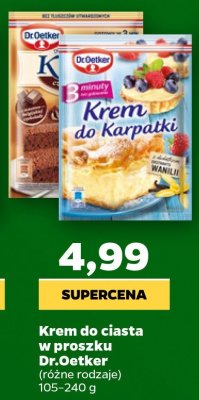 Krem do ciasta w proszku, różne rodzaje promocja w Netto