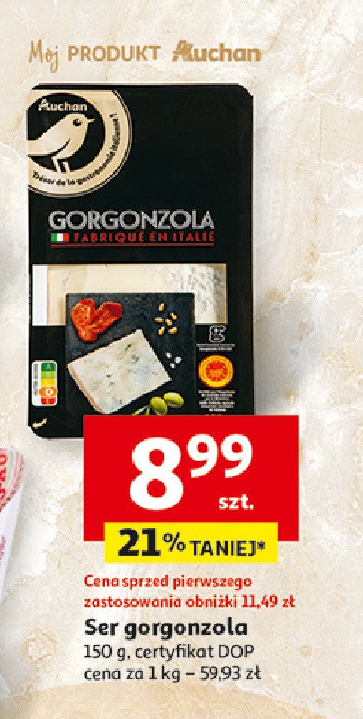 Ser gorgonzola Auchan promocja