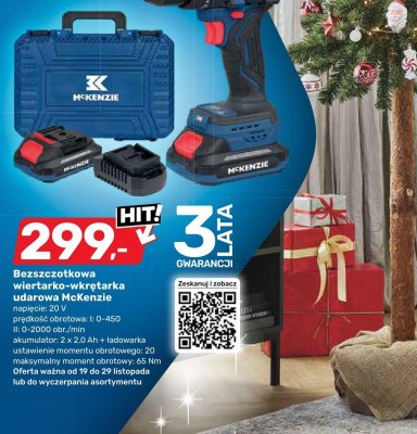 Bezszczotkowa wiertarko-wkrętarka udarowa McKenzie promocja w Bricomarche